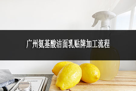 廣州氨基酸潔面乳貼牌加工流程是怎樣