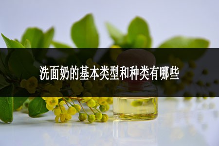 洗面奶的基本類型和種類有哪些